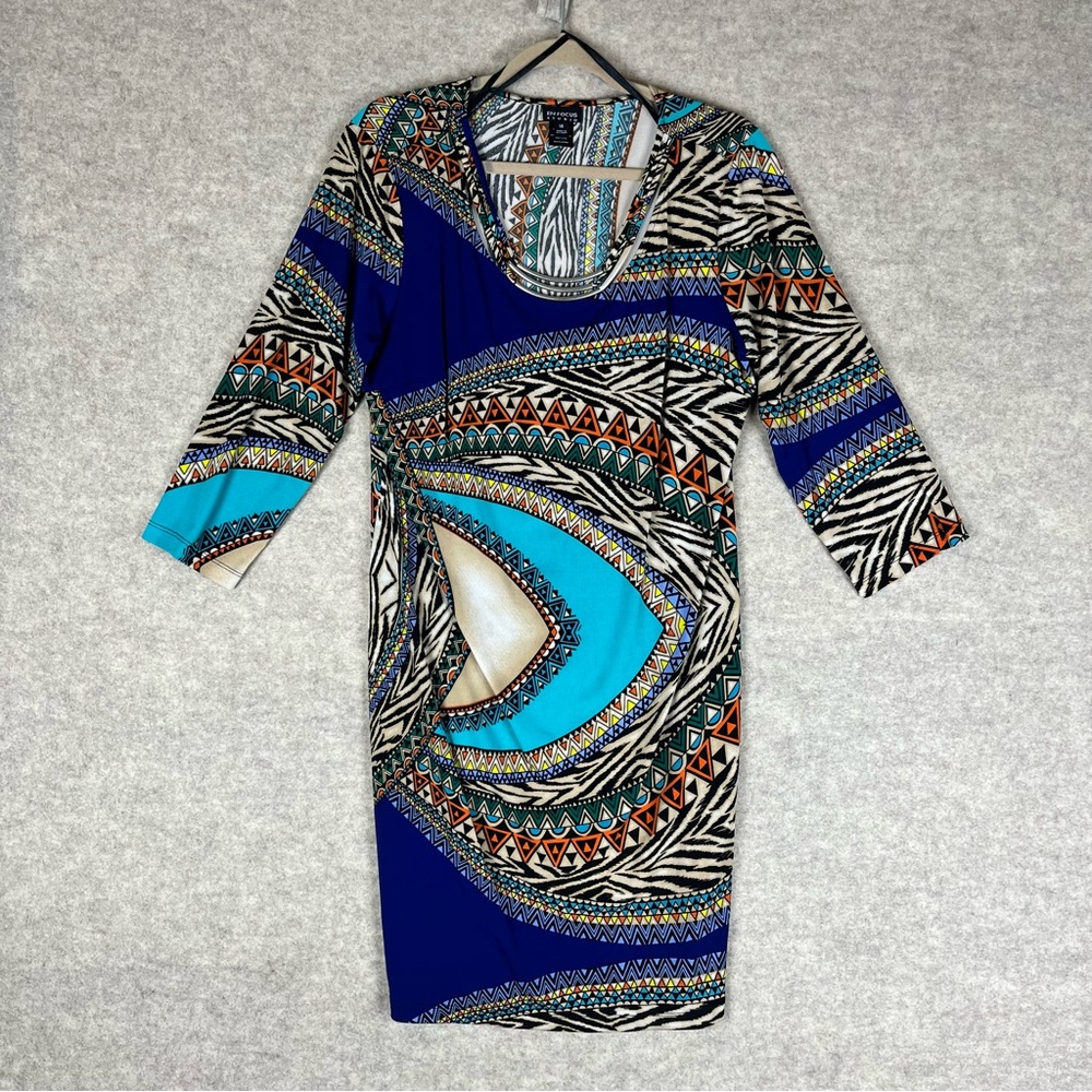 Multicolor Patterned Women's Dress